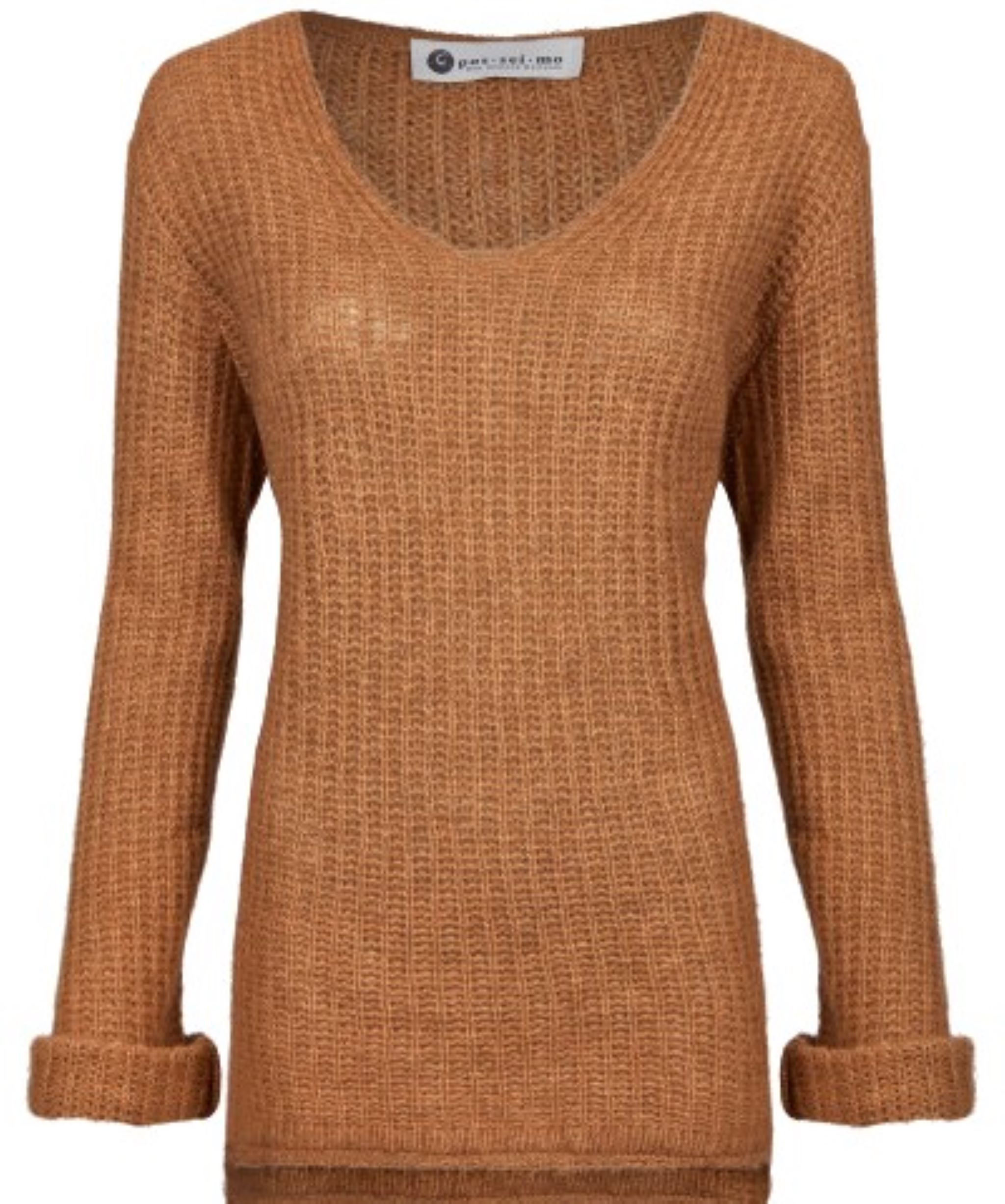 V-Pullover Grobstrick Oversize