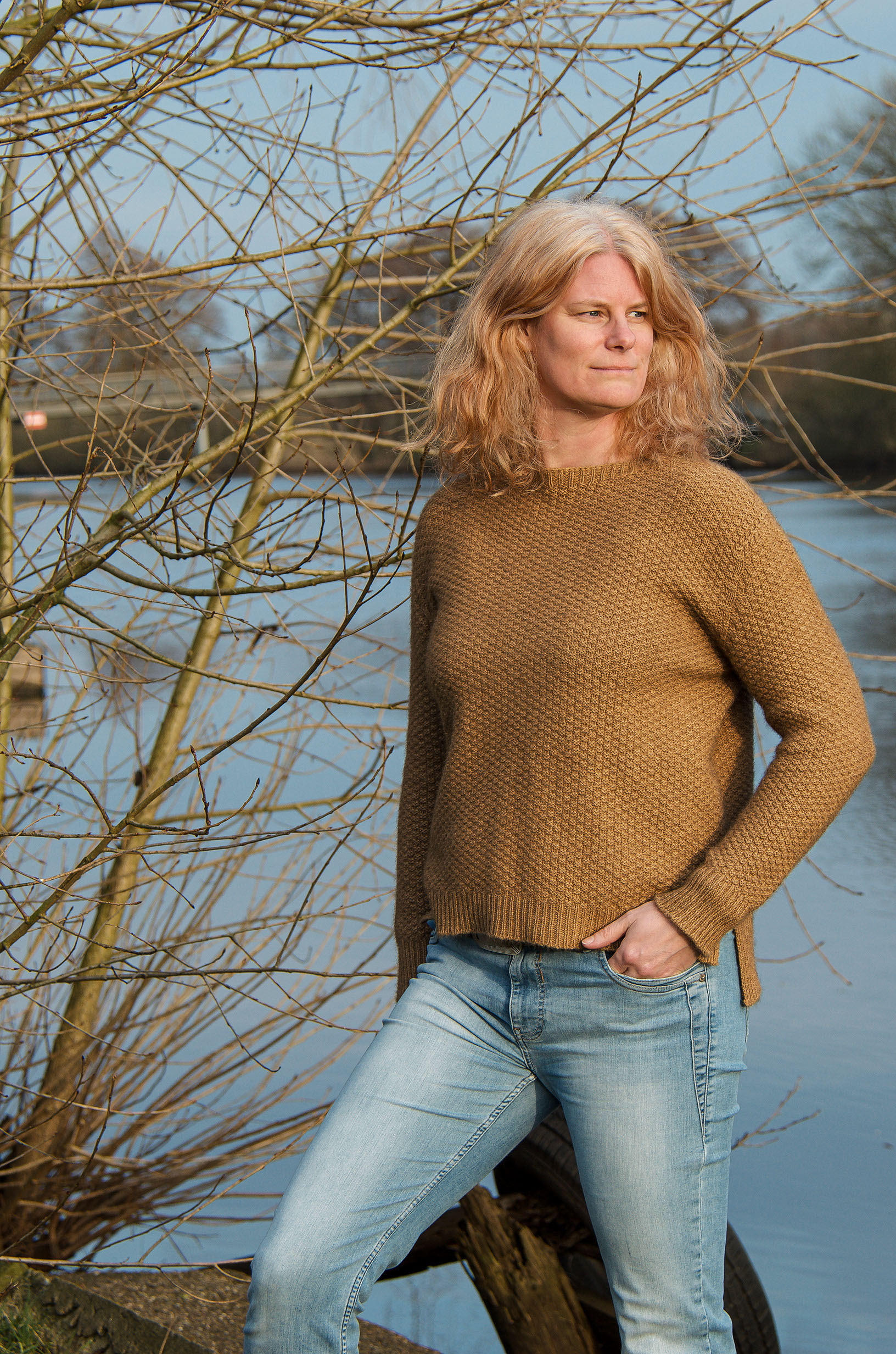 kastiger Pullover im Perlmuster - seamless knitting