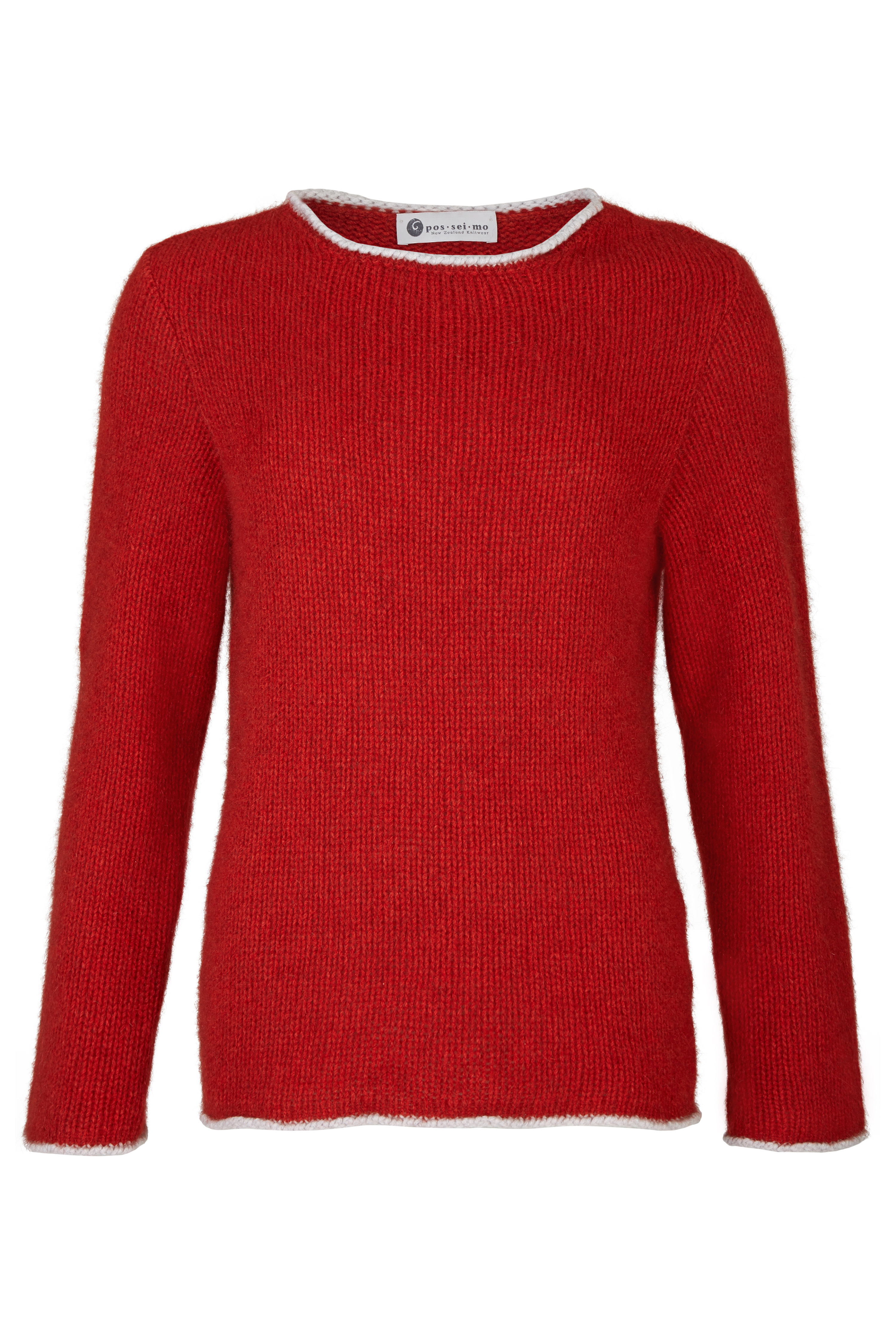 Grobstrickpullover Rundhals