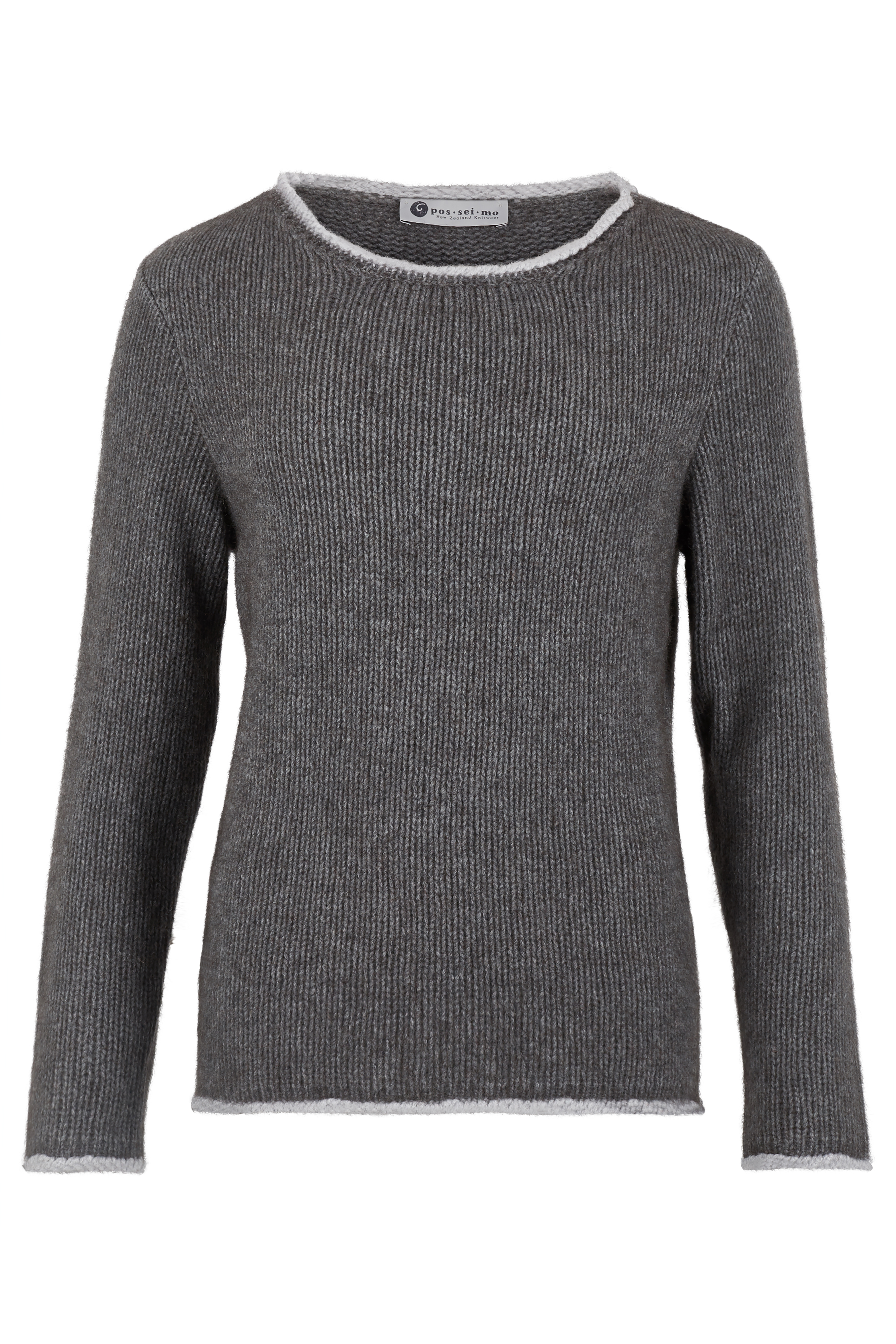 Grobstrickpullover Rundhals