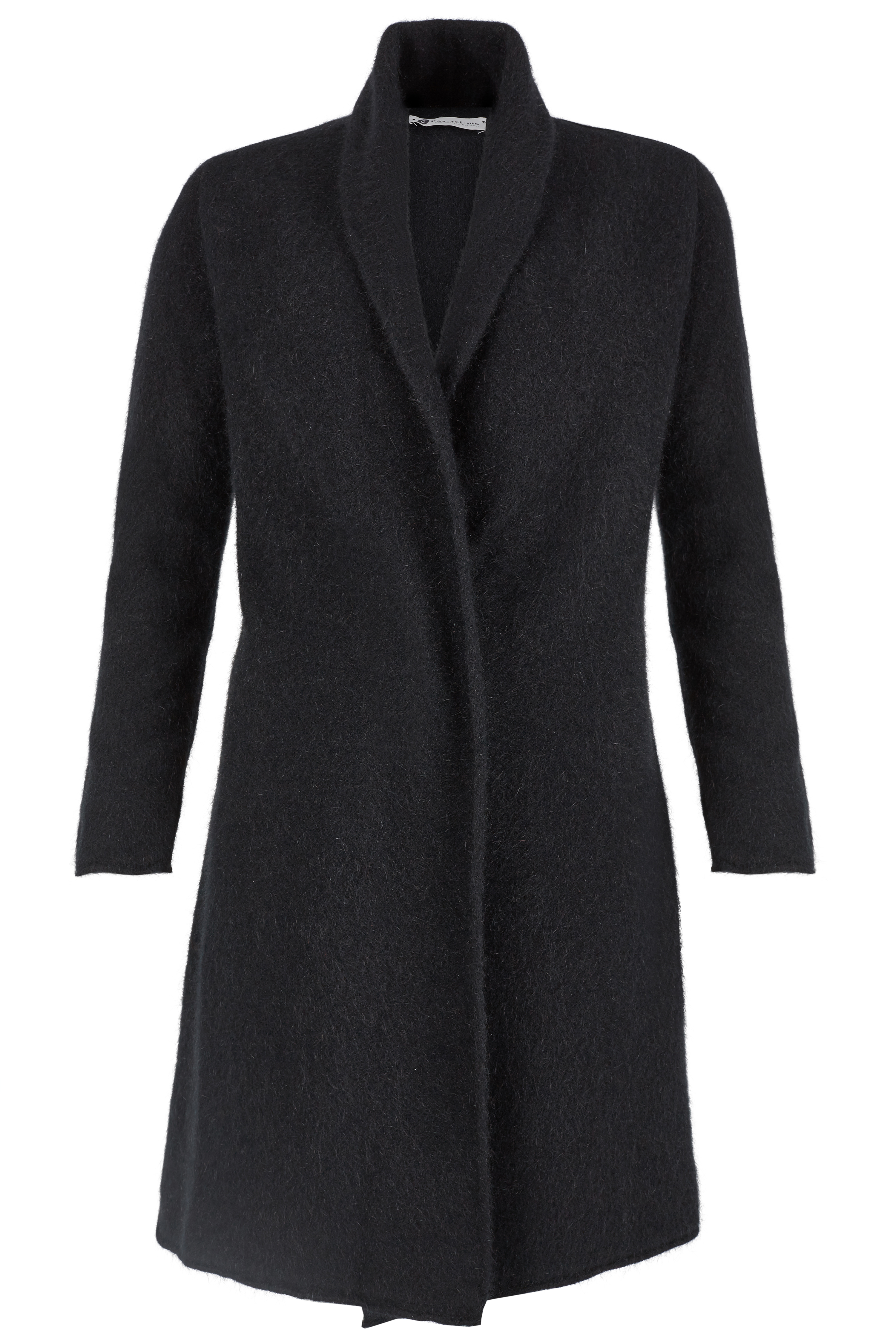 Fully Fashioned extra lange Schalkragenjacke 