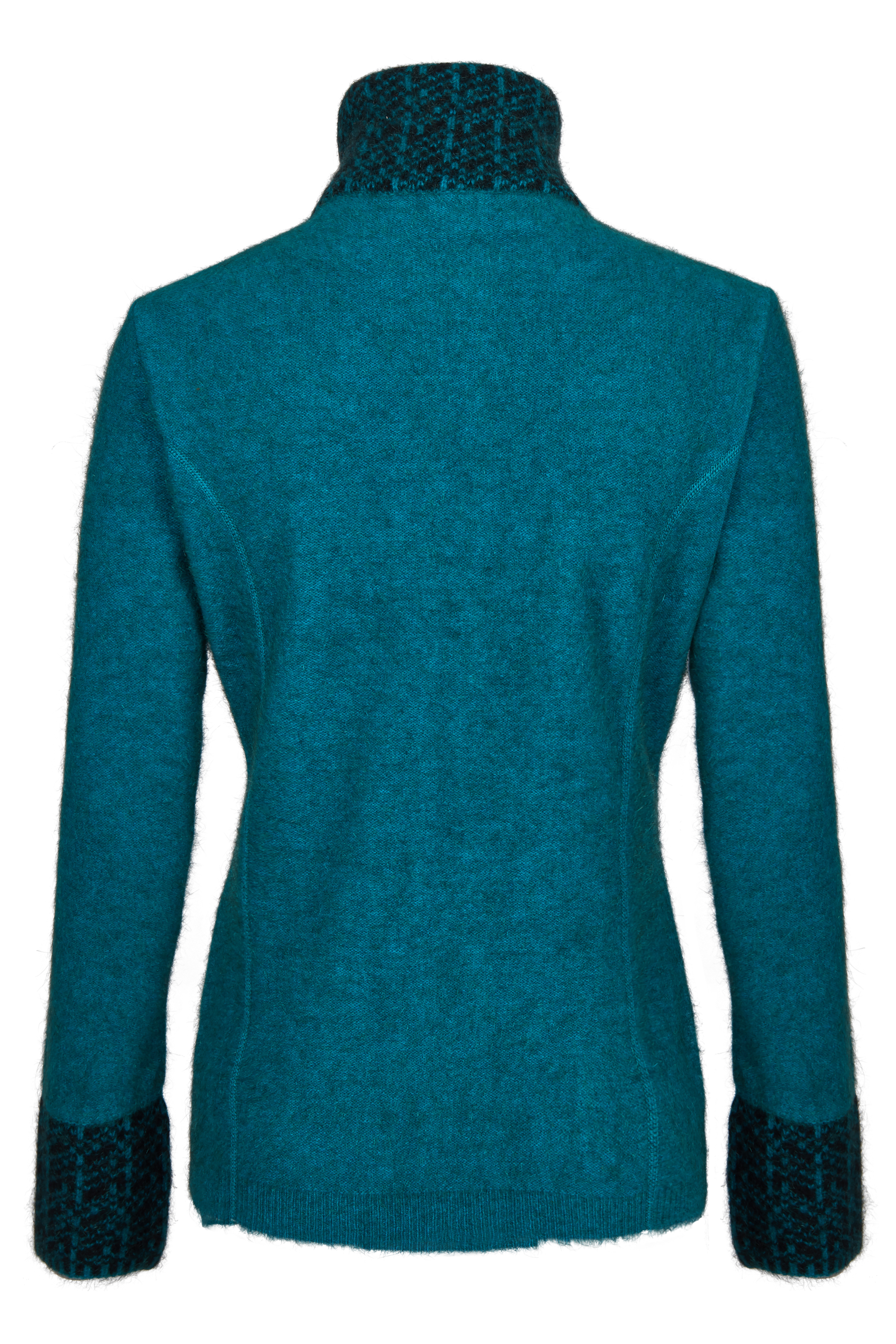 Jacke mit zweifarbigem Kragen