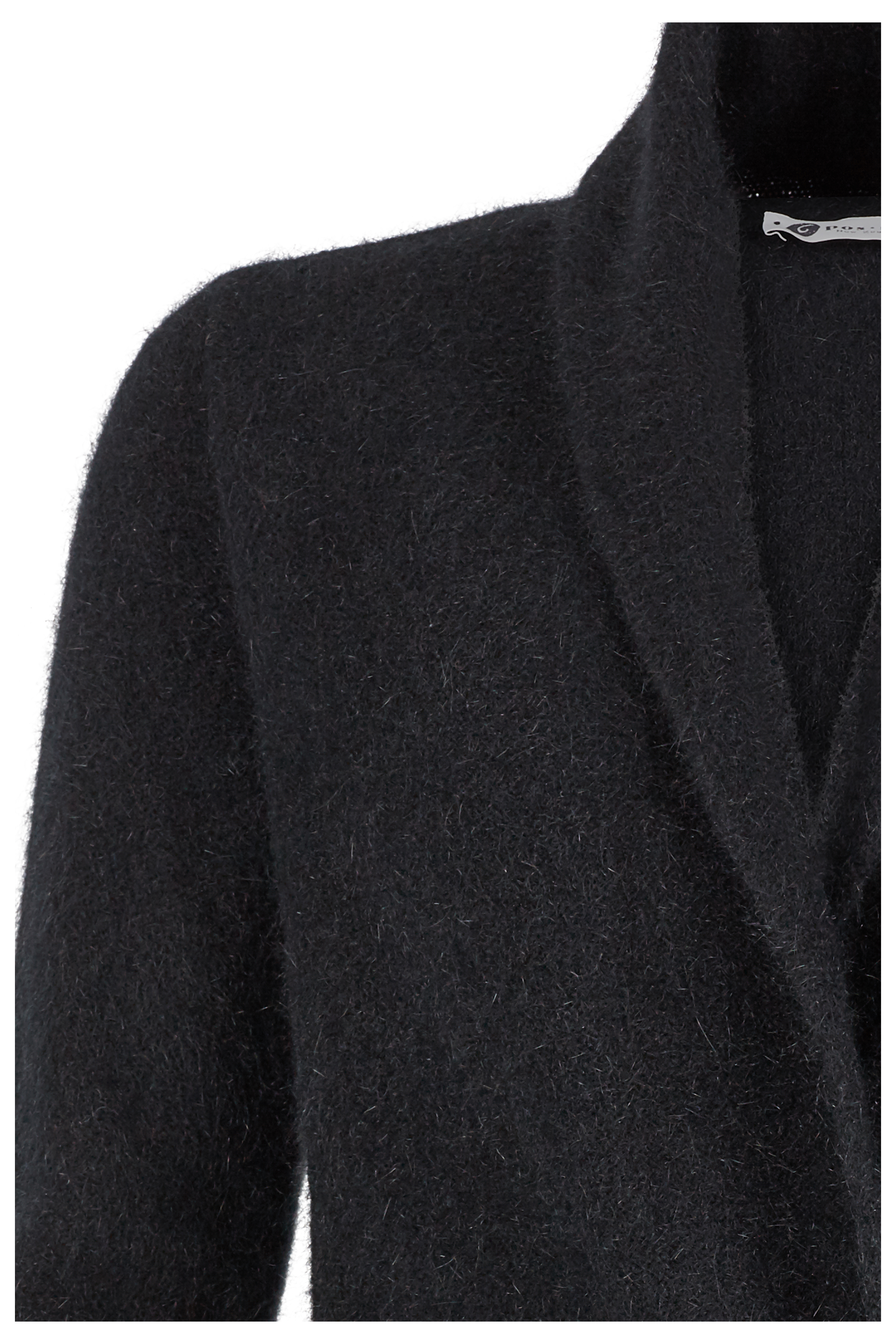 Fully Fashioned extra lange Schalkragenjacke 