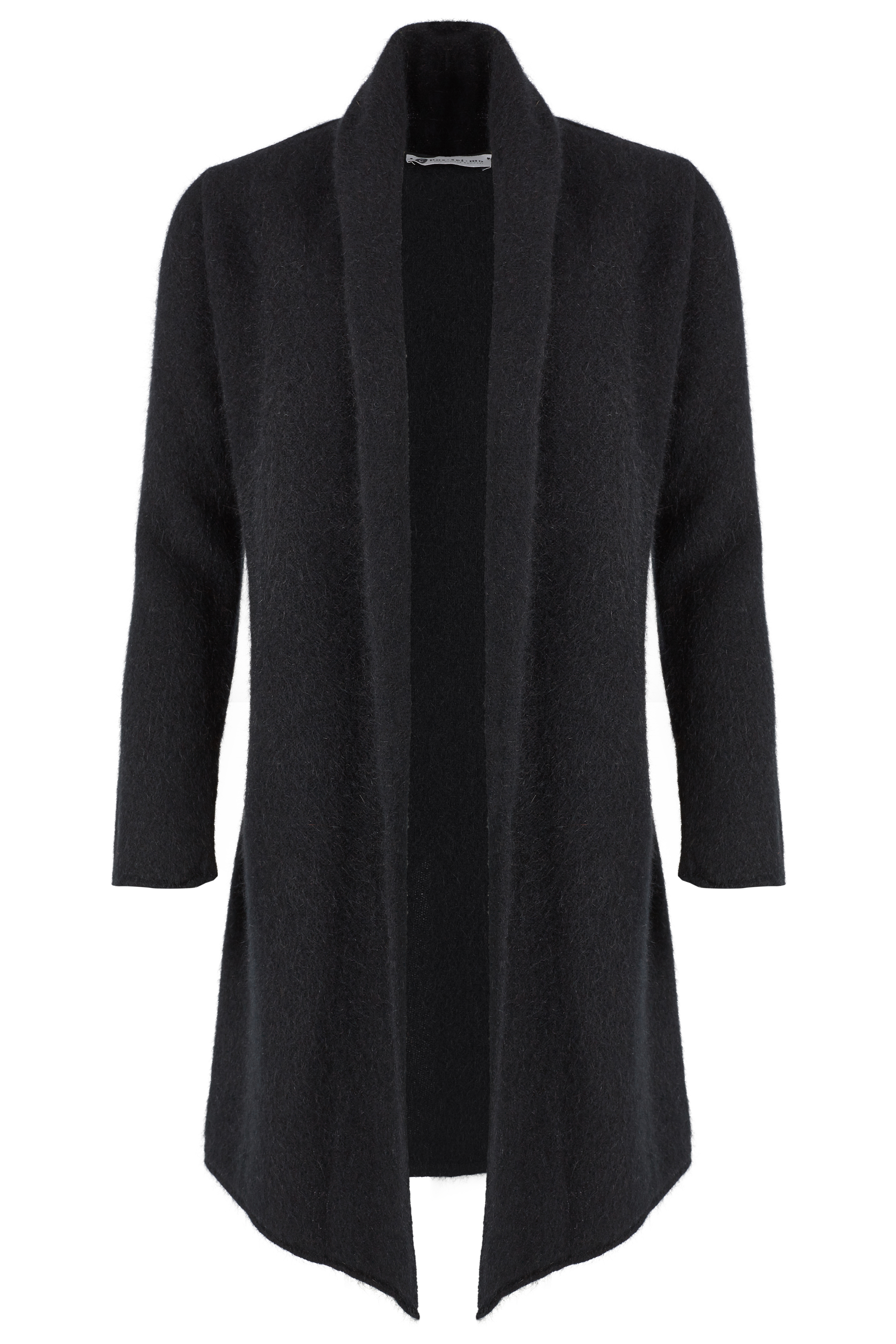 Fully Fashioned extra lange Schalkragenjacke 